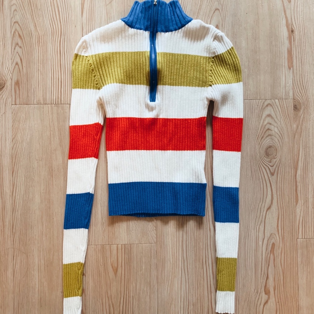 urban outfitters colorful striped turtleneck